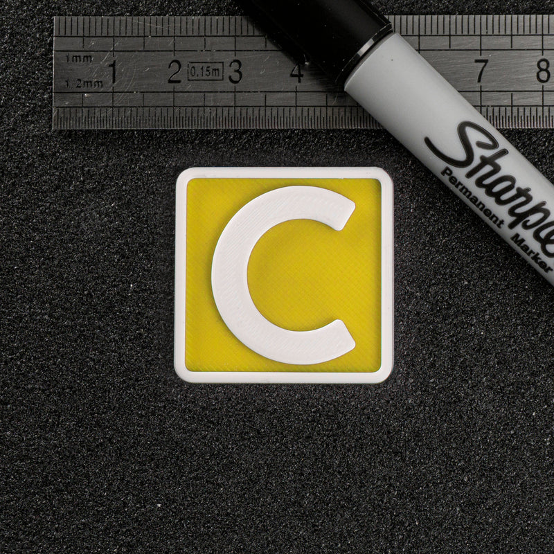 CAMERA TAGS - C CAM (YELLOW) / LARGE (35x35mm) - CAMERA TAGS